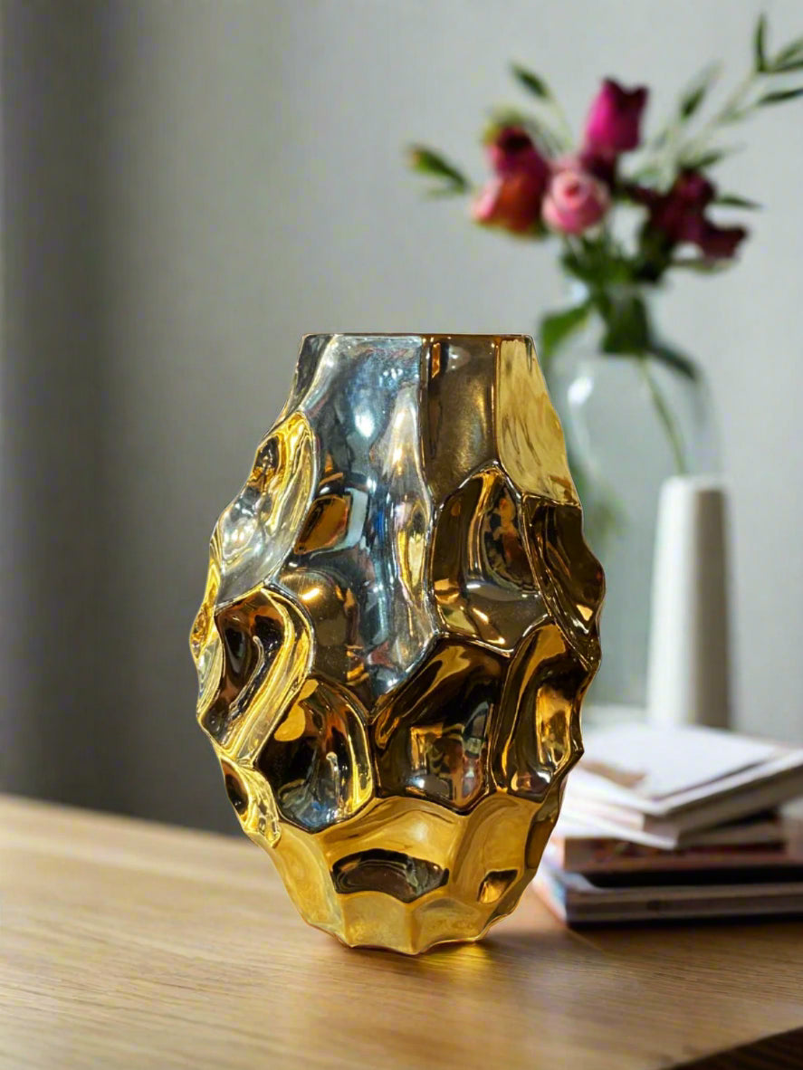 Gold Abstract Vase