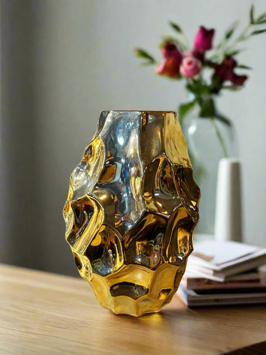 Gold Abstract Vase