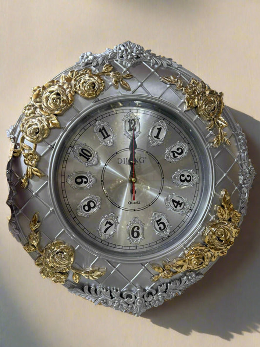 Dilong Luxury Floral Wall Clock