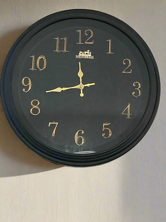 Plain Black Wall Clock