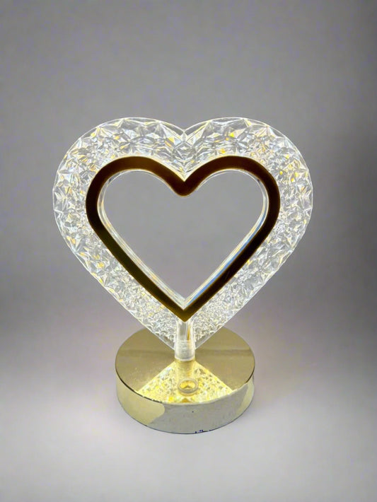 Heart Crystal Lamp