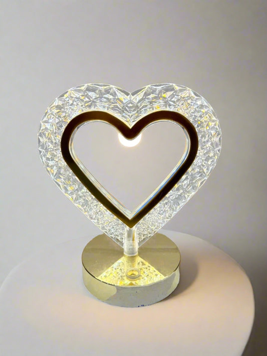 Heart Crystal Lamp