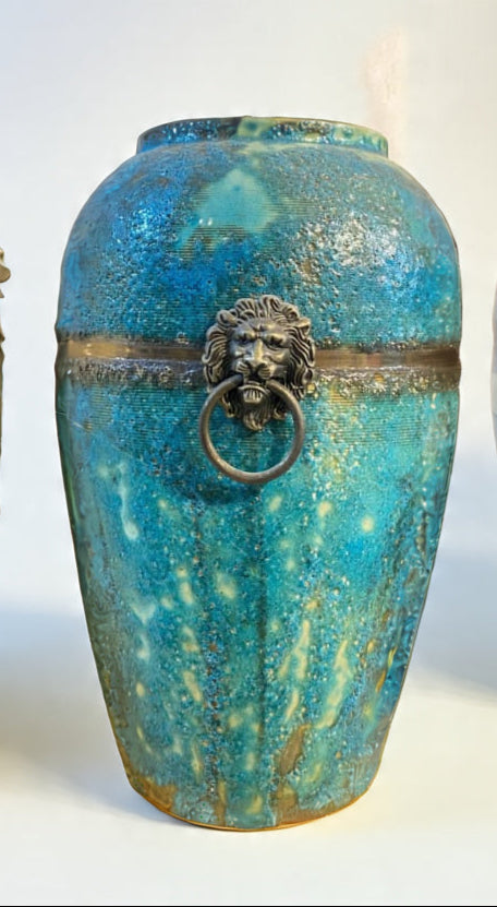 Textured Ceramic Vase Showpiece