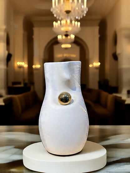Curve Body Ceramic Vase Showpiece