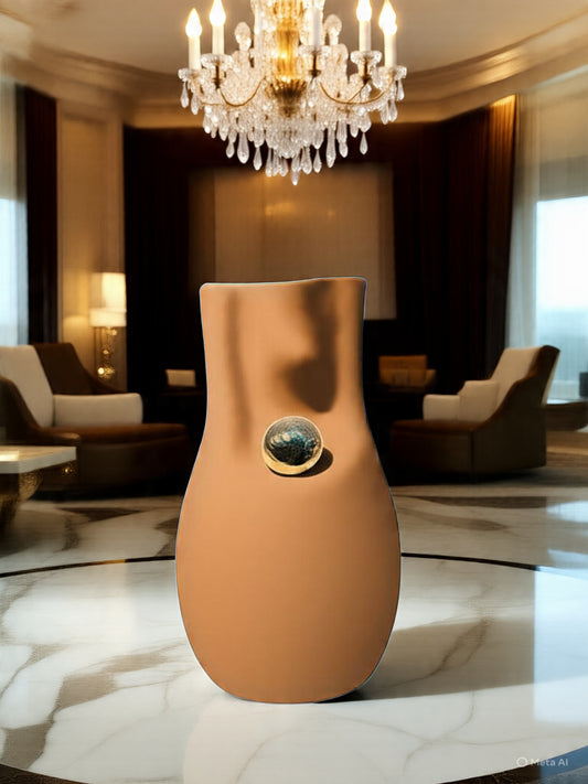 Curve Body Ceramic Vase Showpiece