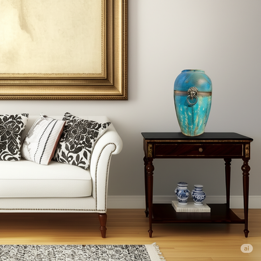 Textured Ceramic Vase Showpiece