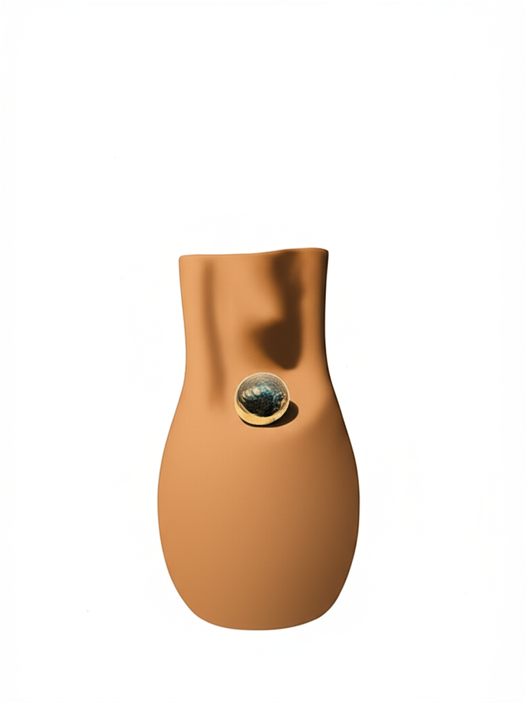 Curve Body Ceramic Vase Showpiece